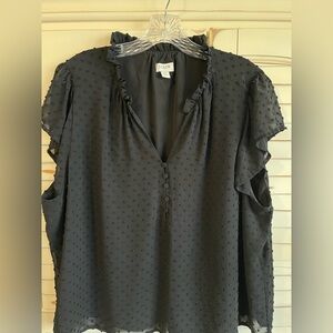 J Crew Factory Clip Dot Blouse